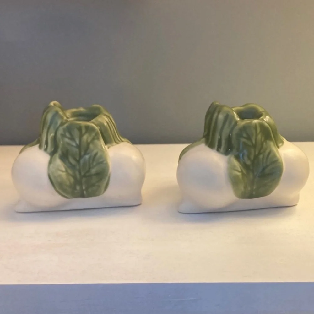 William Sonoma Farm Stand Radish Tiny Taper Candle Holders